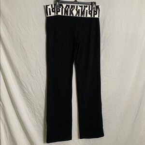 Y2K Victoria's Secret Bling LOVE PINK VS large Fold Over Yoga Pants Leggings